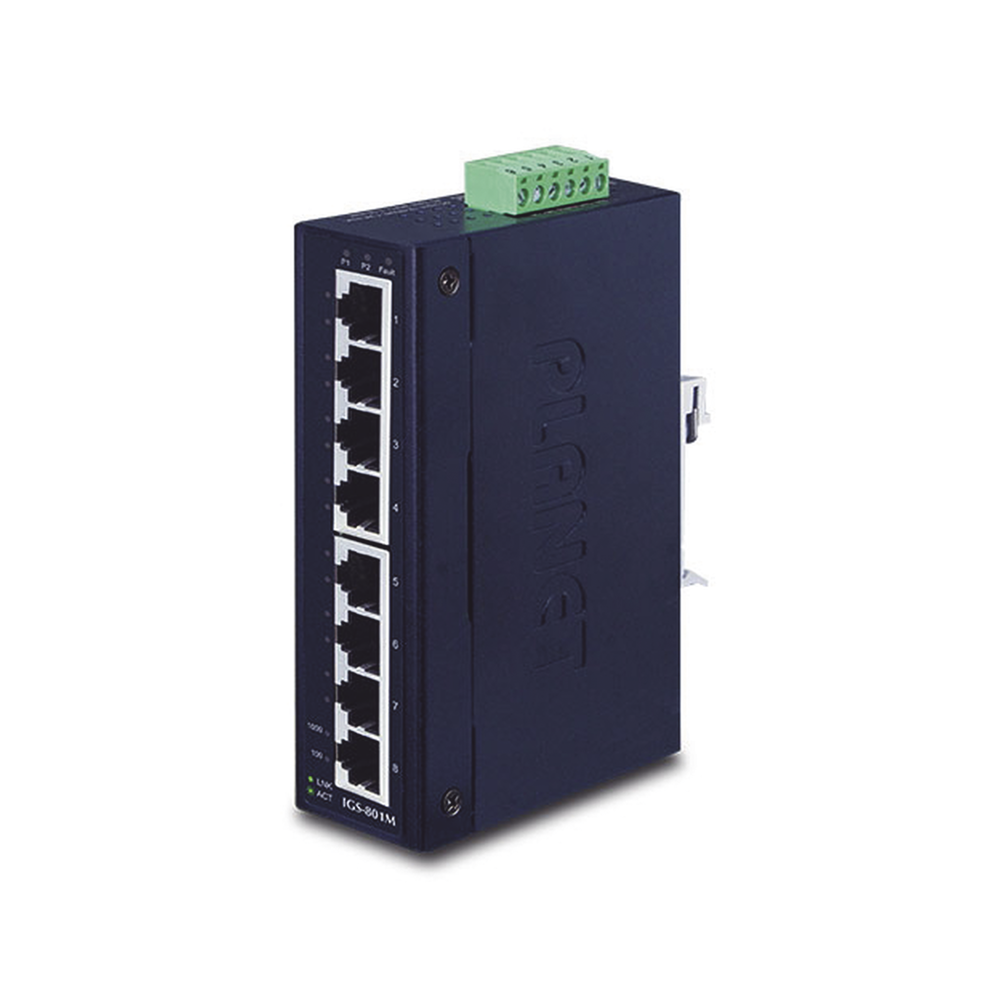 IGS801M PLANET 8-Port Gigabit Industrial Managed Layer 2 Switch with Dual Power Input