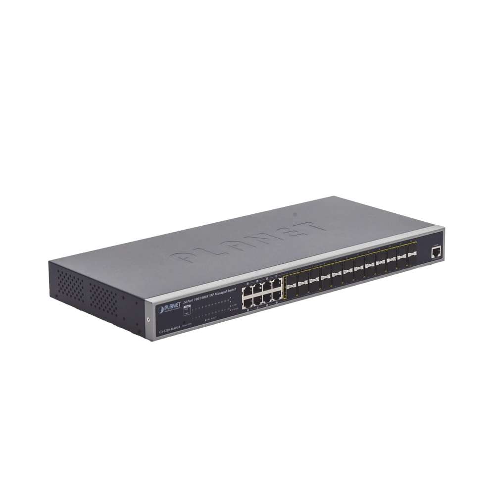 GS522016S8CR PLANET Layer 2 Managed Switch with Redundant Power Supply 24 Gigabit 100