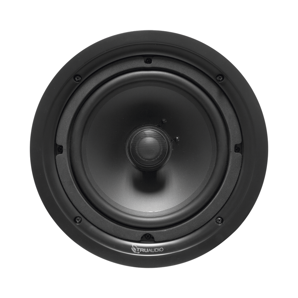 PP8 TRUAUDIO Phantom Series 2-way in-ceiling speaker 8 in injected poly woofer 1in si