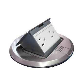 THMCPRA THORSMAN Round Power Floor Socket (2 Electrical Contact) Aluminum Color (1100