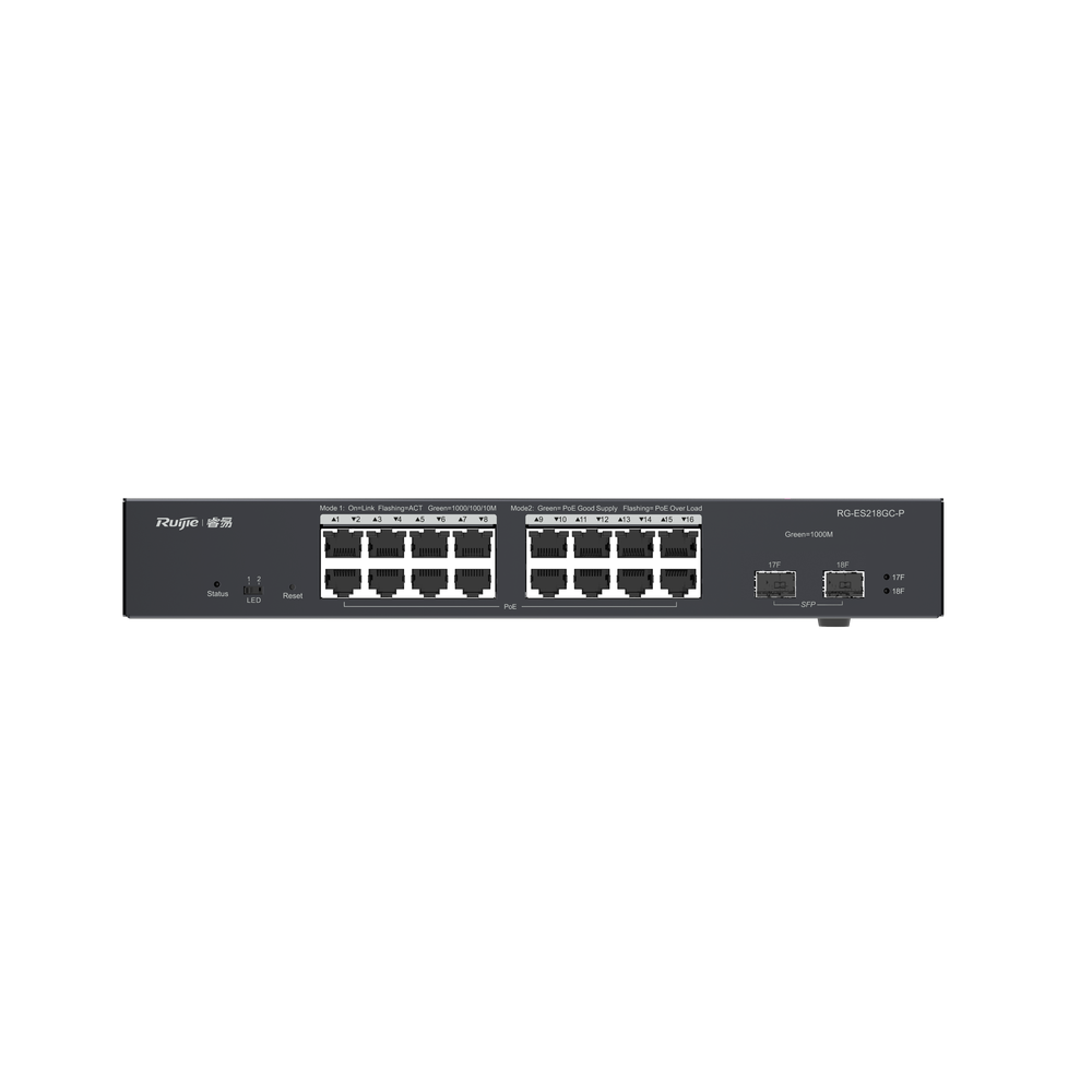 RGES218GCPUS REYEE 18-Port Gigabit Smart Cloud Managed PoE Switch 16 Gigabit PoE Port