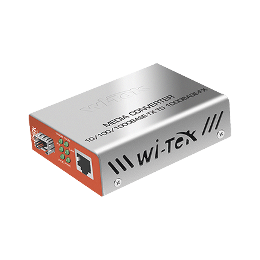 WIMC111GP WI-TEK Media Converters / 1 RJ45 100/1000 Mbps PoE Out 802.3af/at Port / 1