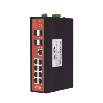 WIPMS312GFIV2 WI-TEK Managed Industrial PoE Switch Ports 1-2 : 24V Passive/48V 802.3