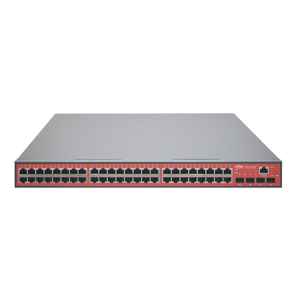 WIPMS552F WI-TEK 48-port Gigabit Managed PoE layer 2  AF/AT Switch  4 SFP 600W consol