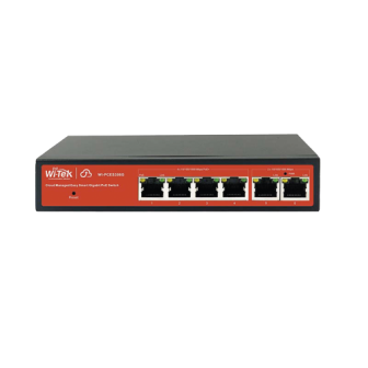 WIPCES306G WI-TEK 6-Ports Cloud Managed Easy Smart Gibabit PoE Switch With 4 PoE Port