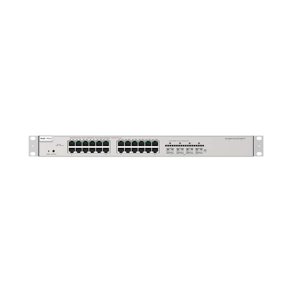 RGNBS520024GT4XSUS REYEE 24-Port Gigabit Layer 3 Non-PoE Switch With 4 SFP Uplinks Th