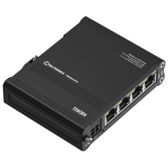 TSW304 Teltonika Compact DIN Rail Ethernet Switch 4 x Gigabit Ethernet Ports Passive