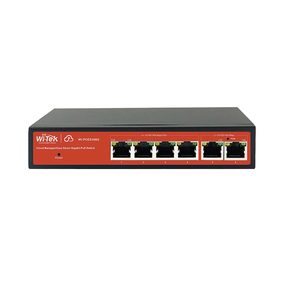 WI-TEK WIPCES306G 6-Ports Cloud Managed Easy Smart Gibabit PoE S