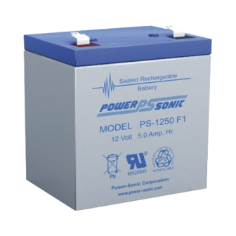 PS1250F1 POWER SONIC Battery 12V 5AH / Ideal for Fire Detection /
