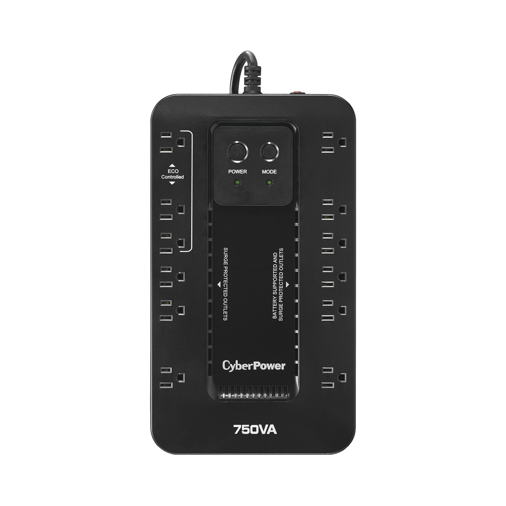 EC750G CYBERPOWER 750VA/450W UPS / Standby Topology / ECO Energy-saving Mode / 12 5-1