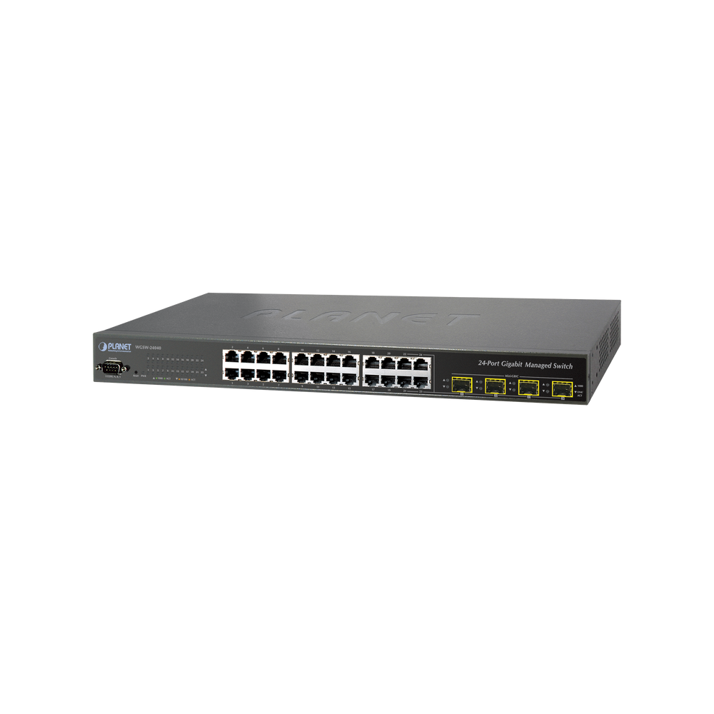 WGSW24040R PLANET 24-port 10/100/1000 Mbps Manageable L2 Switch 4-port Combo SFP WGSW