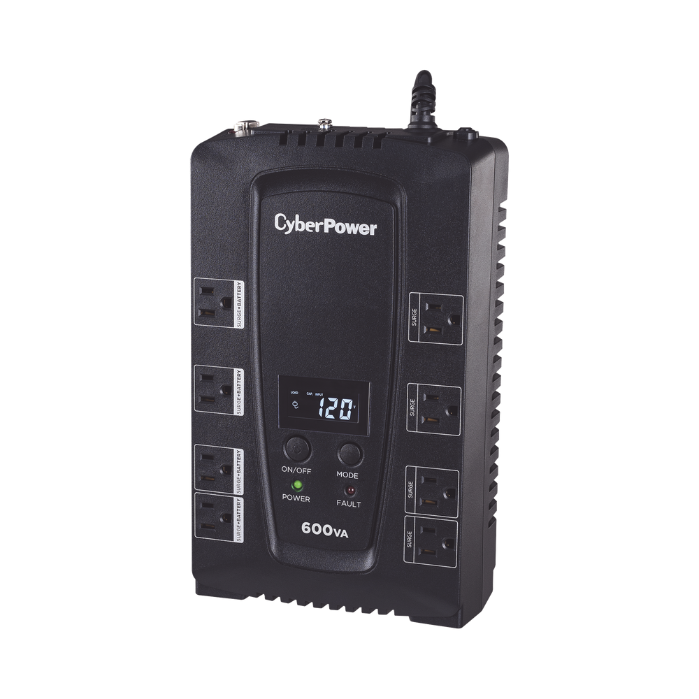 CP600LCD CYBERPOWER 600VA UPS Standby Topology 120 Vac Input NEMA 5-15P Compact Cabin