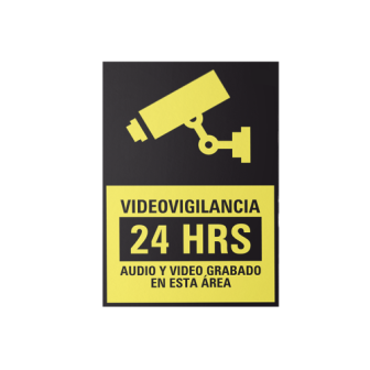 SYSLETVID10 Syscom Video Surveillance Warning Signal (Spanish) / Package with 10 SYSL