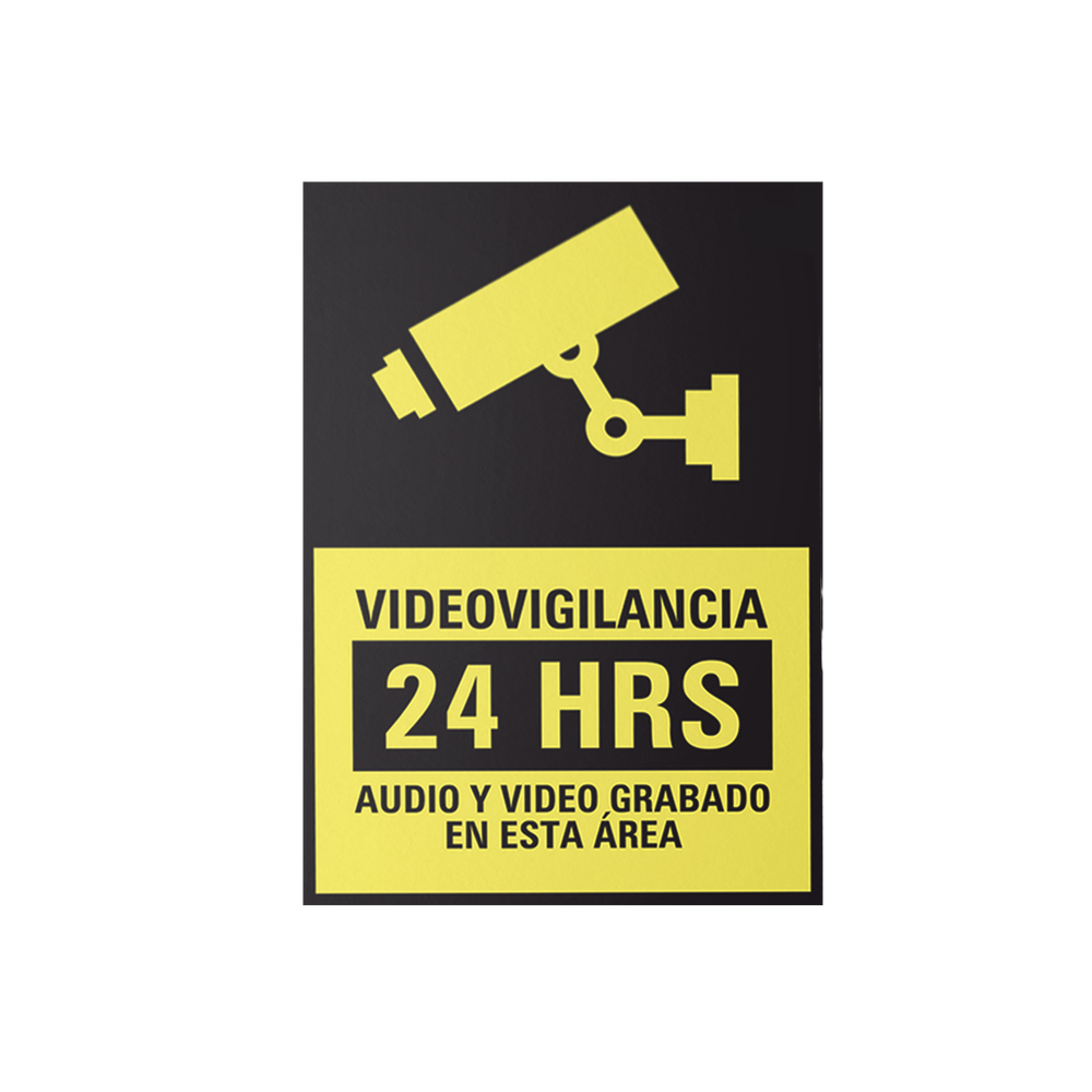 SYSLETVID10 Syscom Video Surveillance Warning Signal (Spanish) / Package with 10 SYSL