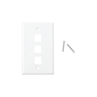 LPFP18 LINKEDPRO BY EPCOM Faceplate 3-Ports - White LP-FP-18