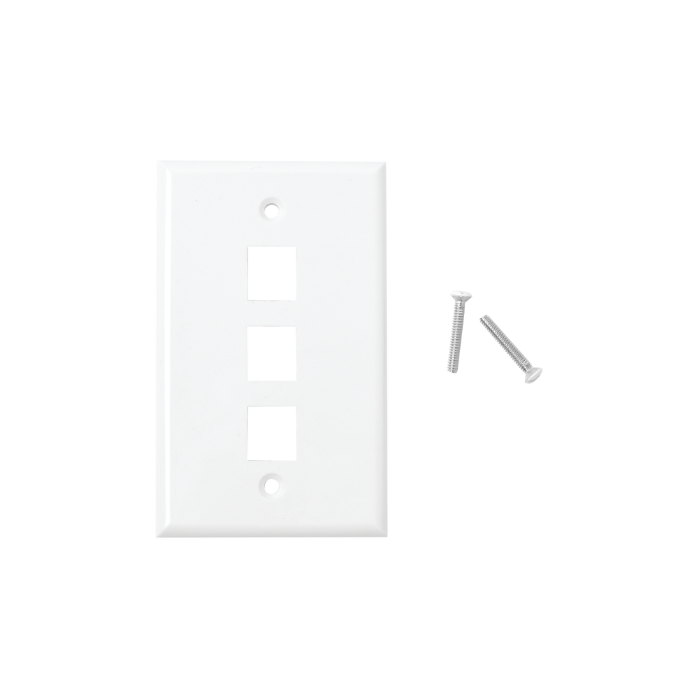 LPFP18 LINKEDPRO BY EPCOM Faceplate 3-Ports - White LP-FP-18