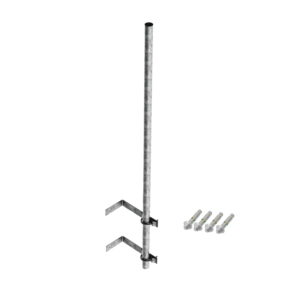 SMRP2 SYSCOM TOWERS 3 m Mast of 1-1/2  Diameter with Wall Attachment Hardware SMR-P2