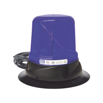 X7660BVM ECCO Led hybrid beacon: rotoled 12-24vdc 125rpm vacuum-magnet mount blue X76