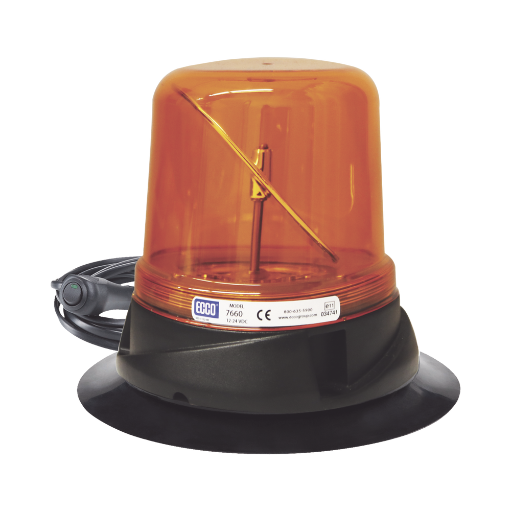 X7660AVM ECCO RotoLED Amber Beacon with vacuum Assembly X7660A-VM