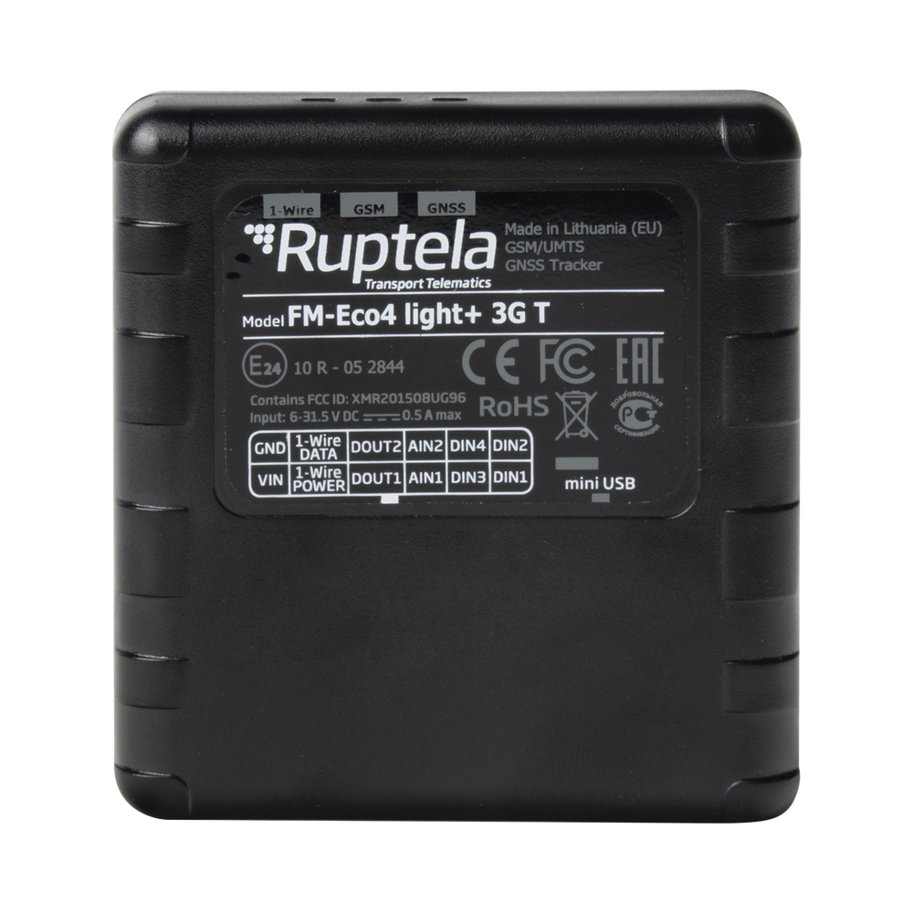 ECO4LIGHT3GT RUPTELA 3G Vehicle Tracker Compatible with GPS and GLONASS ECO4LIGHT3GT