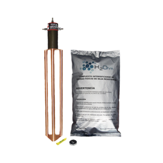 TG45AB TOTAL GROUND 45 A Electrode with Filter and H2Ohm Compound Bag TG-45AB