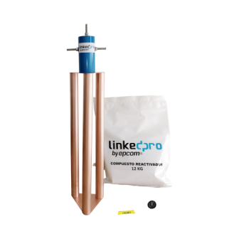 LPGROUND200A LINKEDPRO BY EPCOM 200 A Electrode with Filter and Soil Improvement Comp