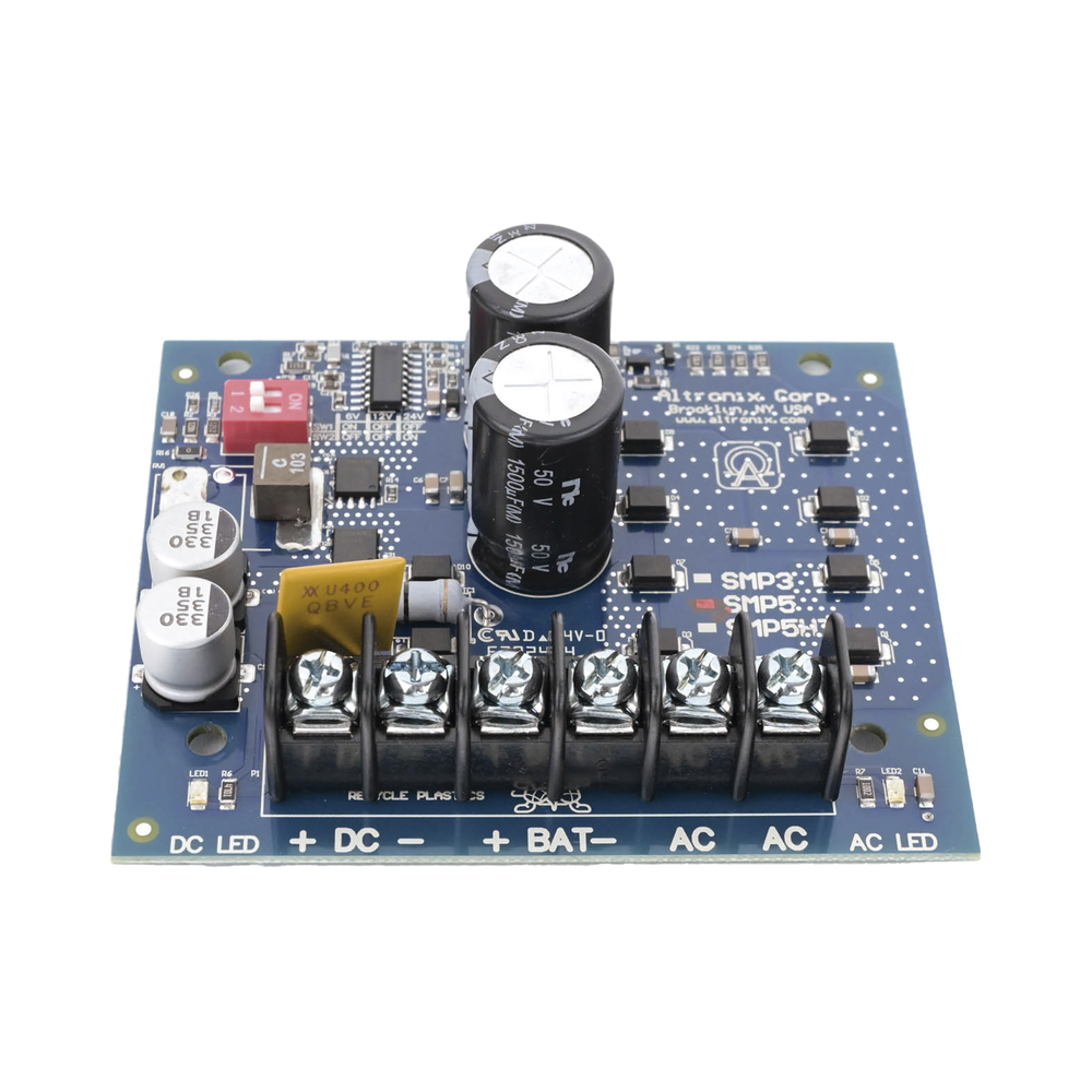 SMP5 ALTRONIX Board type supply with 1 selectable 6 12 24 Vcc  4 A output backup capa