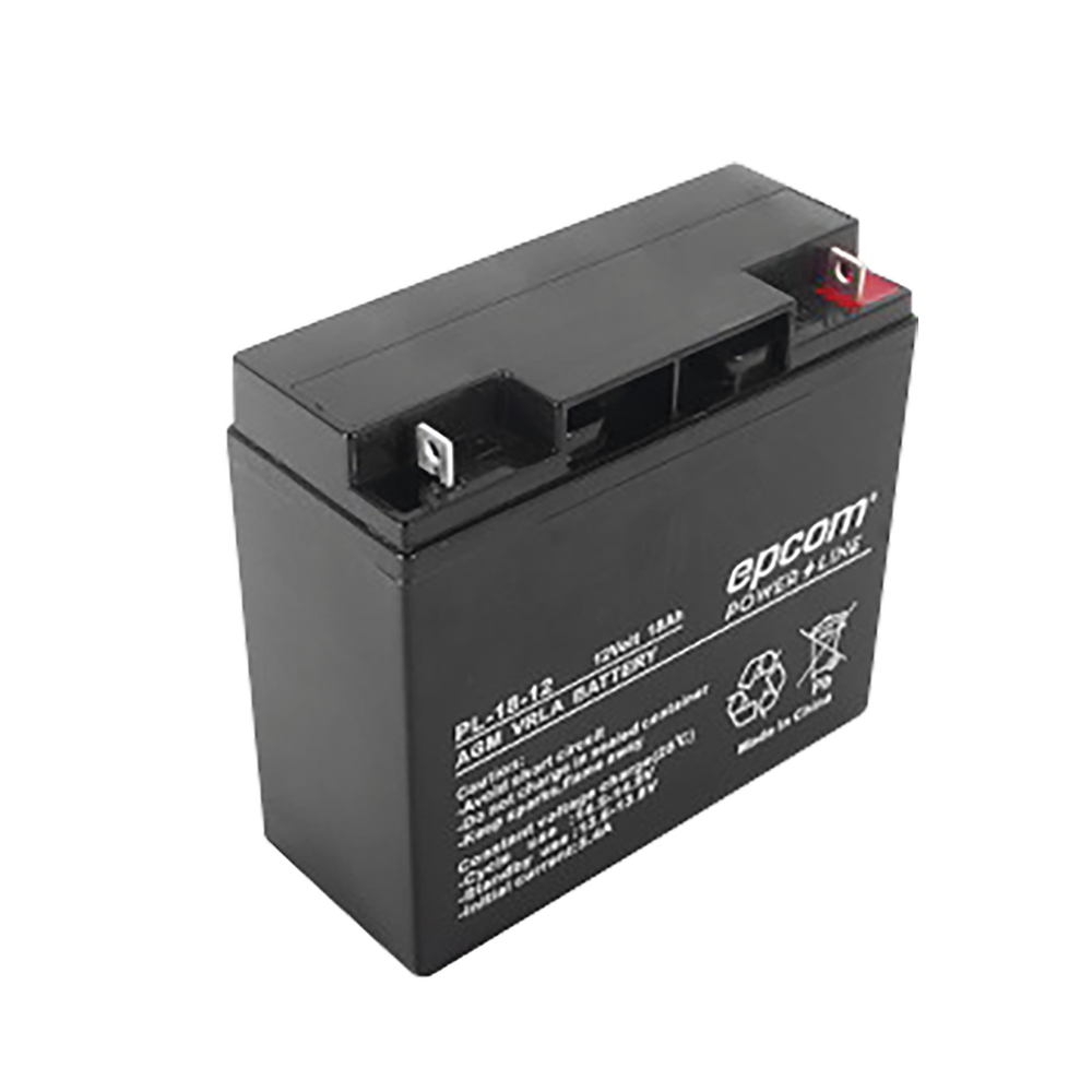 PL1812F EPCOM POWERLINE Backup battery UL / 12 V  18 Ah/ Flame retardant/ Use in: Int