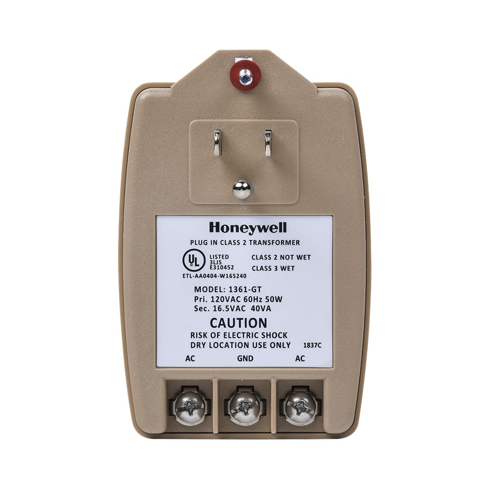 1361GT HONEYWELL HOME RESIDEO Transformer for 16.5Vac 40VA 1361-GT