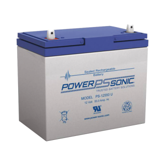 PS12550U POWER SONIC UL Backup Battery 12V 55AH Ideal for Solar Systems PS-12550U