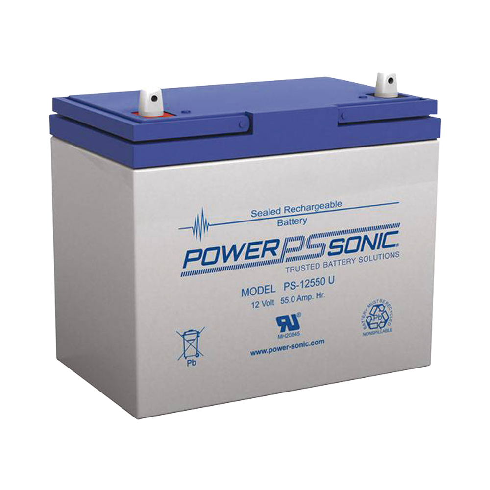 PS12550U POWER SONIC UL Backup Battery 12V 55AH Ideal for Solar Systems PS-12550U