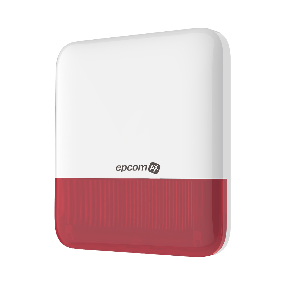 AXSER EPCOM (epcom AX) Wireless Siren with Red Strobe / Outdoor IP65 / 110 dB AXSE(R)