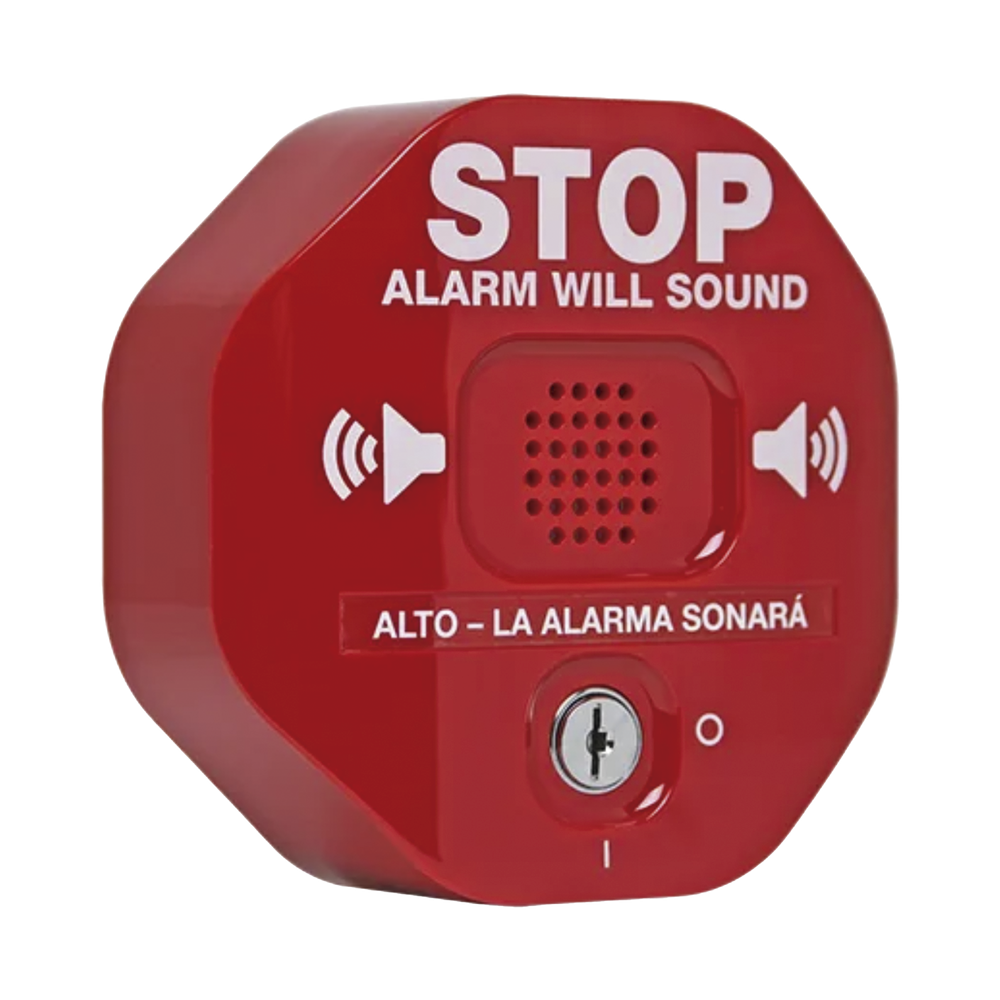 STI6400 STI Audible and Visible Annunciator for Emergency Exit Text in English and an