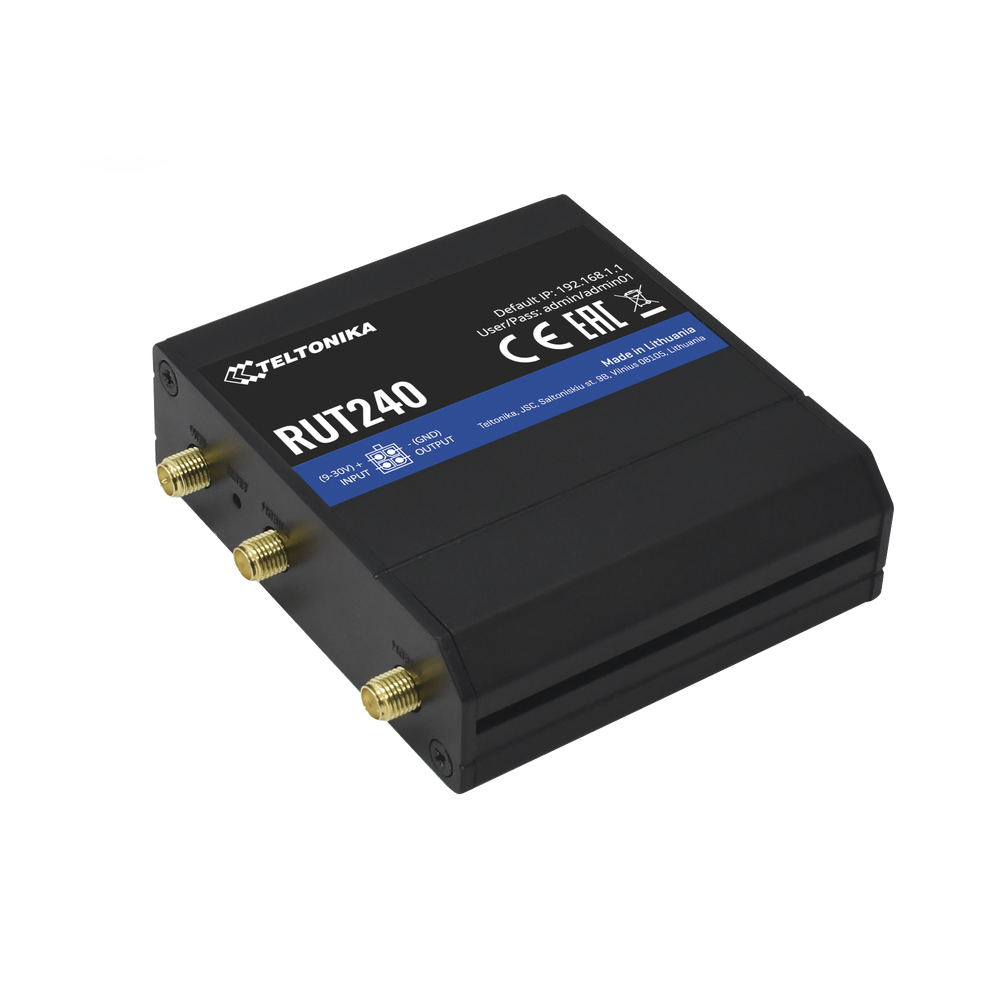 RUT240 Teltonika LTE Router SIM Card Slot 2 Ethernet Ports 10/100