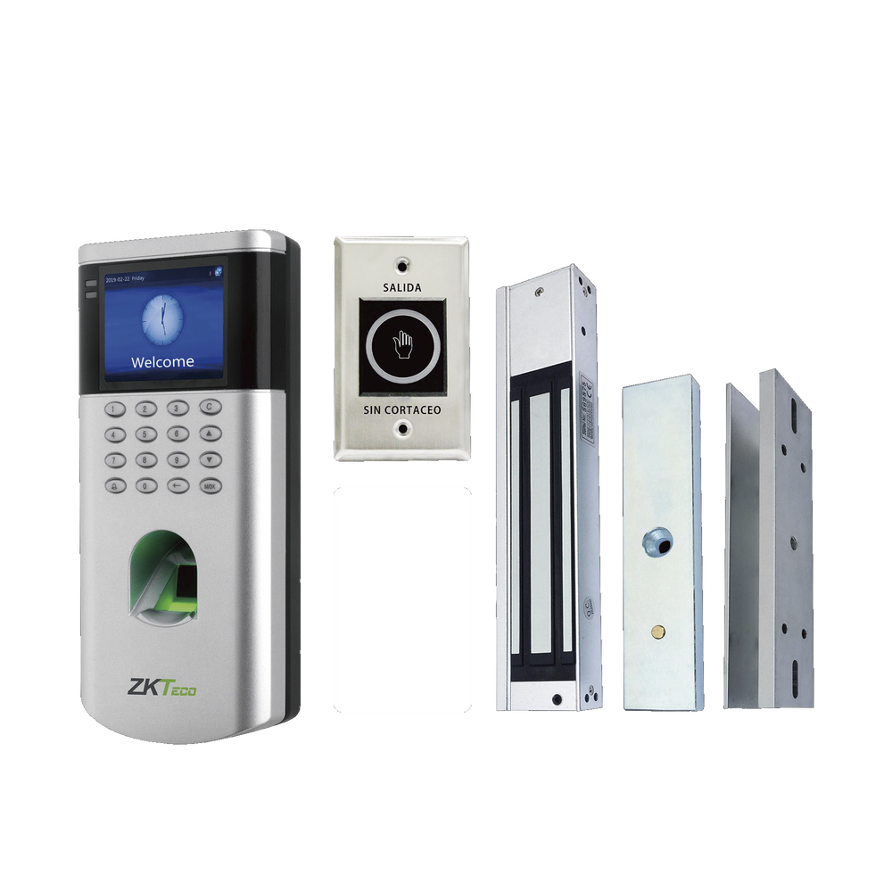 LF10KIT ZKTECO Access Control KIT / LF100 / 1 500 Users / Mag Lock / Exit Button / ID