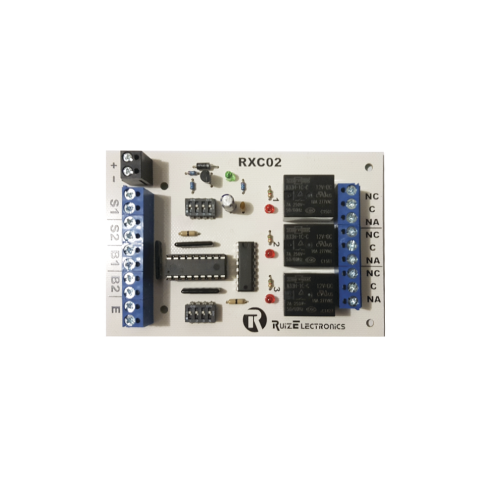 RXC02 Ruiz Electronics Control Card for Inter Lock Systems for 2 Doors with Timers in