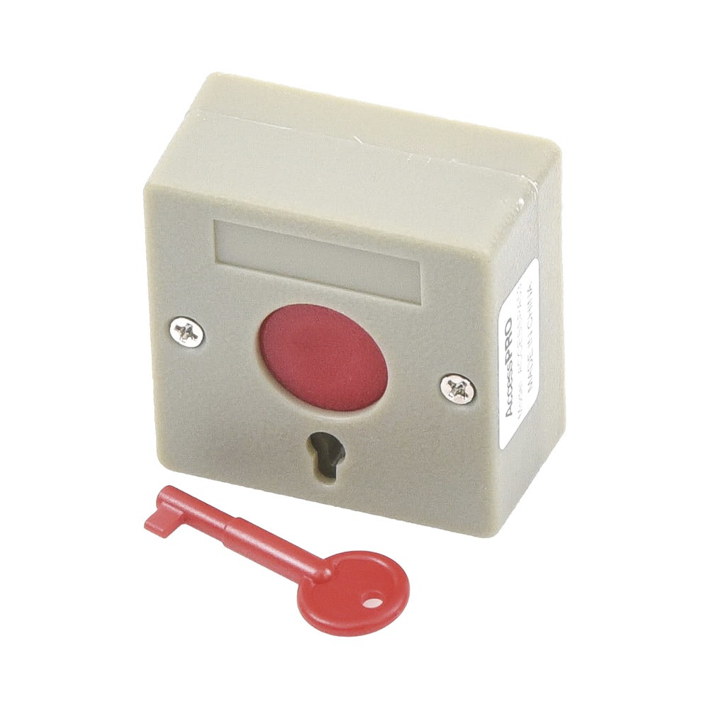 ACCESSPA53 AccessPRO Fireproof Panic Button / Reset with Key / Compact Design for Eas