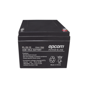 PL2512 EPCOM POWERLINE Battery AGM/VRLA 25 Ah 12 Vdc PL2512