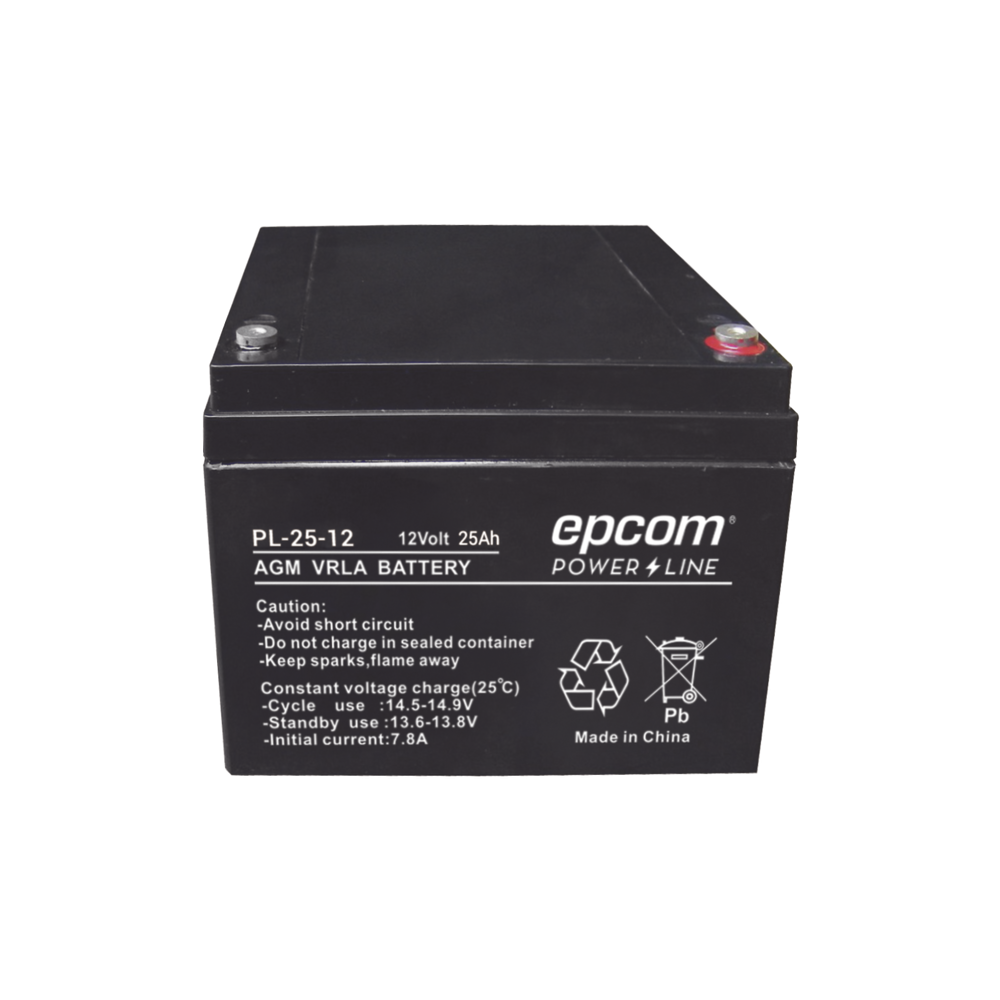 PL2512 EPCOM POWERLINE Battery AGM/VRLA 25 Ah 12 Vdc PL2512