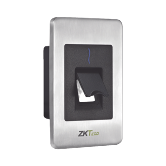 FR1500WPA ZKTECO Flush-Mounted RS-485 Fingerprint and Proximity Card Reader for Outdo