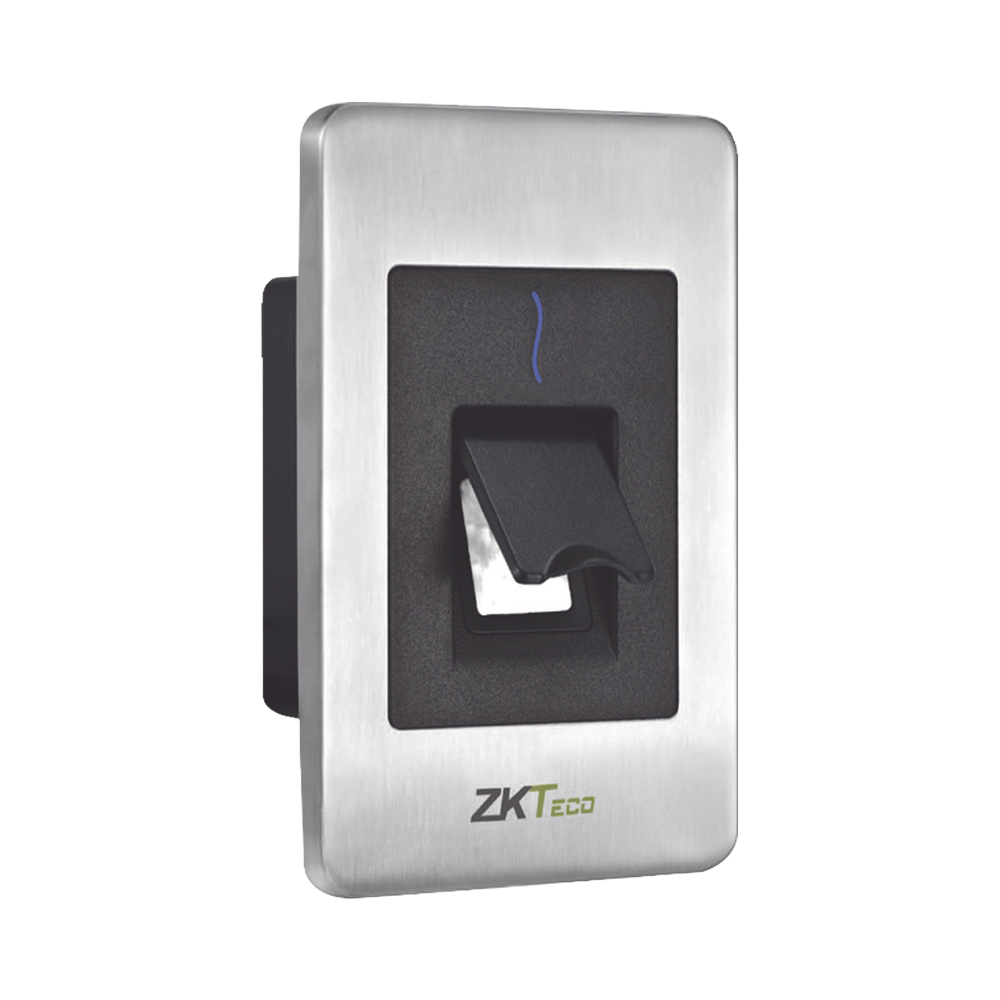 FR1500WPA ZKTECO Flush-Mounted RS-485 Fingerprint and Proximity Card Reader for Outdo