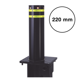 XB220C AccessPRO Pneumatic Bollards High Speed 100% Carbon Steel Painted Black Diamet