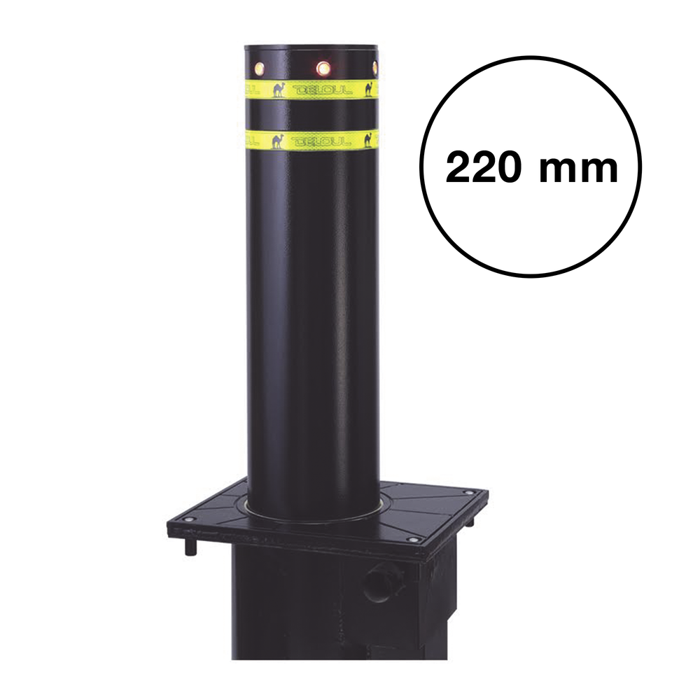 XB220C AccessPRO Pneumatic Bollards High Speed 100% Carbon Steel Painted Black Diamet