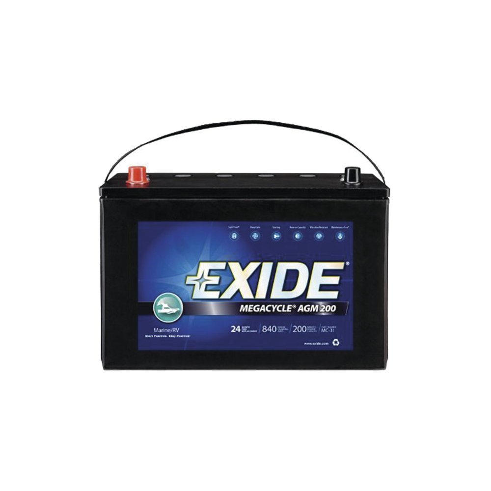 MC31 EXIDE Exide Sealed Maintenance Free (AGM) Marine Battery 12