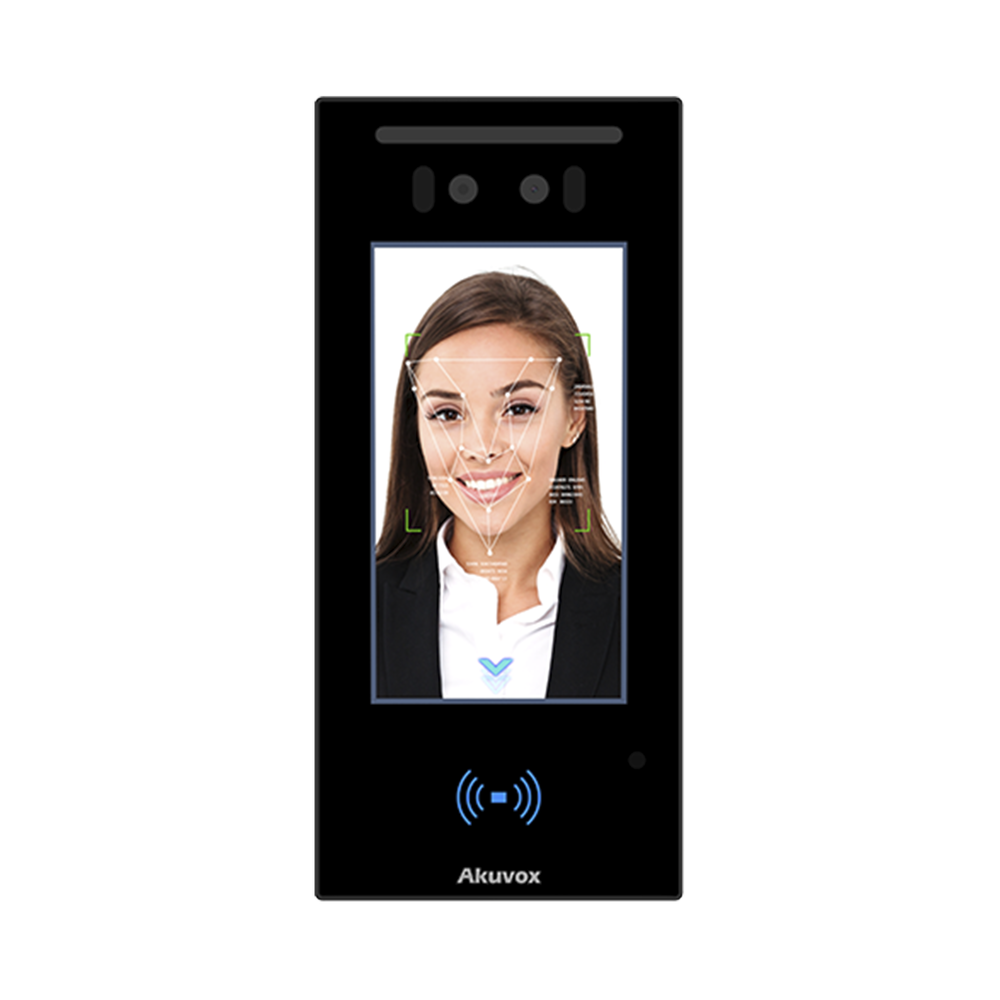 A05C AKUVOX Biometric Reader for Access Control / 20 000 Faces / Web Management / QR