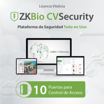 ZKCVACP10 ZKTECO ZKBio CVsecurity License Activates 10 Doors for Access Control ZKCVA