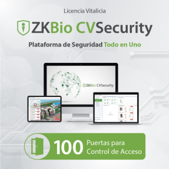 ZKCVACP100 ZKTECO ZKBio CVsecurity License activates 100 doors for access control ZKC