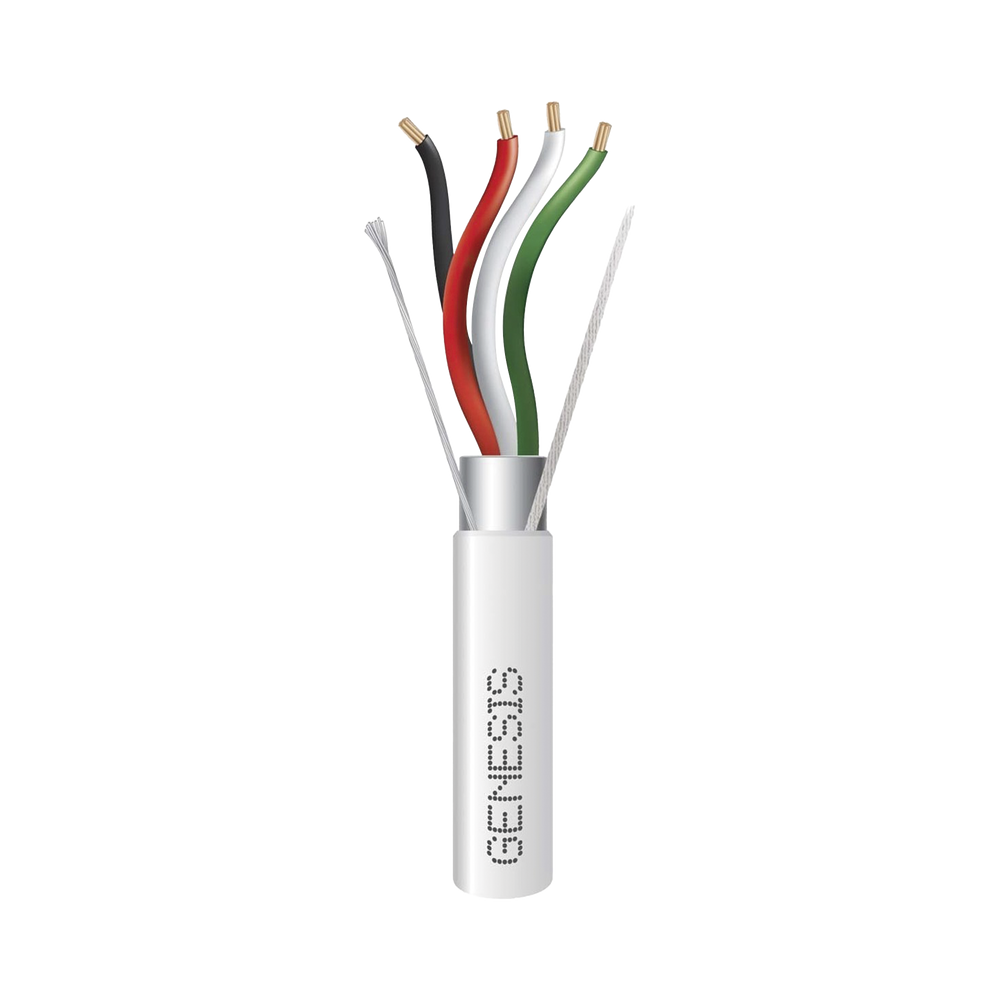 22041101 GENESIS Reel 1000 ft 22AWG/4 Conductors SHIELDED RISER White Color for Profe