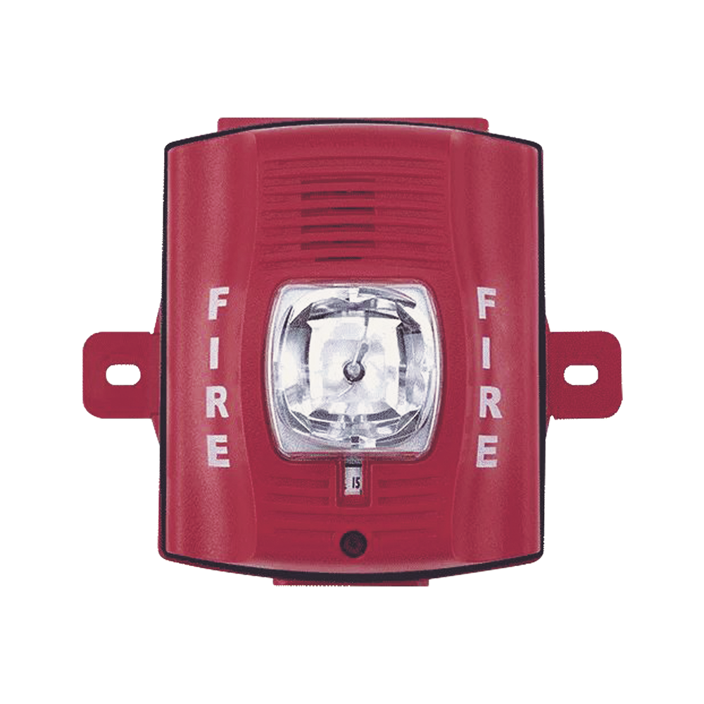 P2RHK SYSTEM SENSOR Red Two Wire Outdoor Horn Strobe Wall Mount P2RH-K