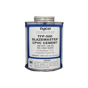 RP5214 SAFE FIRE DETECTION INC. RED Low VOC Cement for CPVC Plastic Pipe Used in Fire